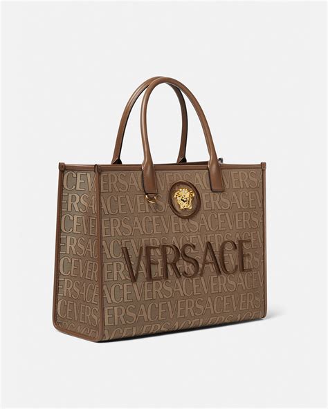 shopper bag versace|versace large tote bag.